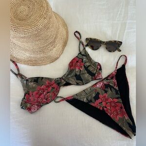 Beach Riot Camilla Top & Chloe Bottom in Fuchsia Orchid Size Small